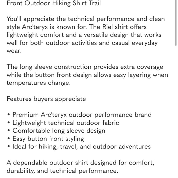 Arc’Teryk Brown Plaid Button-Up Hiking Shirt with side pockets XS - Picture 9 of 11